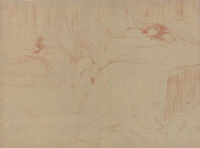 Zusammengebrochen auf dem Bett, aus der Serie Elles, 1896 von Henri de Toulouse Lautrec