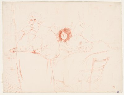 Elles: Frau trägt ein Tablett, Mme. Baron und Mlle. Popo, 1896 von Henri de Toulouse Lautrec