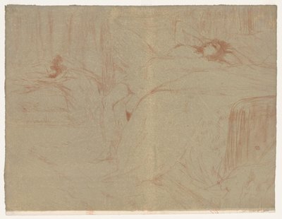 Elles: Frau liegt auf dem Rücken von Henri de Toulouse Lautrec