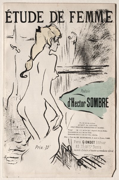 Studie einer Frau von Henri de Toulouse Lautrec