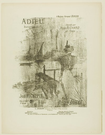 Abschied, aus Mélodies de Désiré Dihau von Henri de Toulouse Lautrec