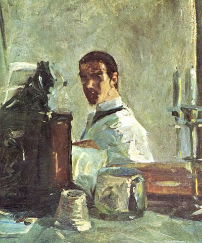 Selbstporträt vor einem Spiegel von Henri de Toulouse Lautrec