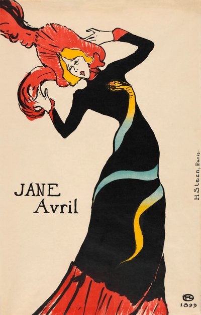Jane Avril Poster von Henri de Toulouse-Lautrec von Henri de Toulouse Lautrec