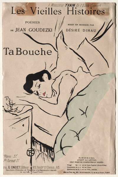 Les Vieilles histoires: Ta Bouche von Henri de Toulouse Lautrec