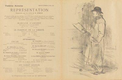 Silberhochzeit; Die Last der Freiheit; Ein ernster Kunde [recto] von Henri de Toulouse Lautrec