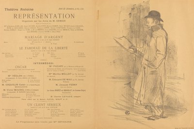 Silberhochzeit; Die Last der Freiheit; Ein ernster Kunde [recto] von Henri de Toulouse Lautrec