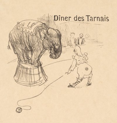 Menü vom Dinner Tarnais von Henri de Toulouse Lautrec