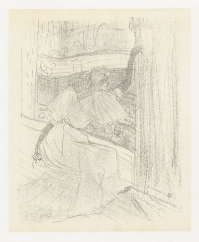 Porträt der Schauspielerin Yvette Guilbert, die sich vor dem Publikum verbeugt von Henri de Toulouse Lautrec