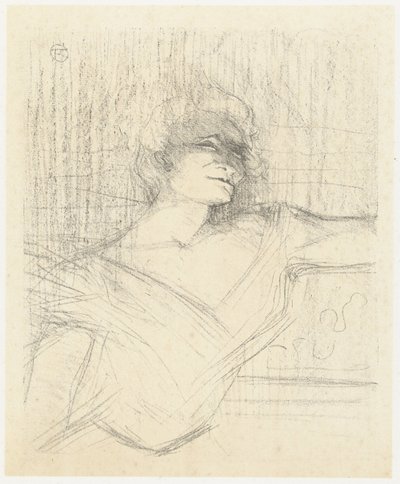 Porträt der Schauspielerin Yvette Guilbert in Dans la Glu von Henri de Toulouse Lautrec