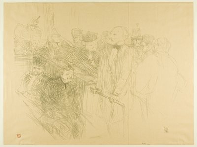 Der Arton-Prozess, Ribot gibt Beweise (zweite Platte) von Henri de Toulouse Lautrec