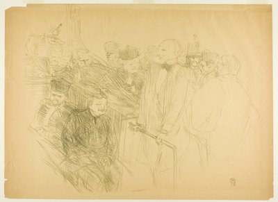 Der Arton-Prozess, Ribot gibt Beweise (zweite Platte) von Henri de Toulouse Lautrec
