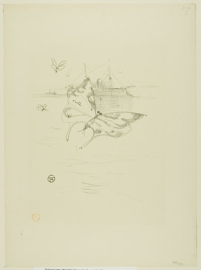 Die Schmetterlinge, aus Mélodies de Désiré Dihau von Henri de Toulouse Lautrec