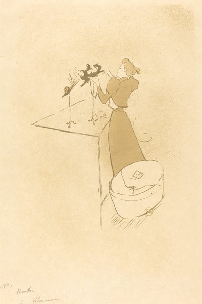Die Modistin - Renée Vert, 1893 von Henri de Toulouse Lautrec