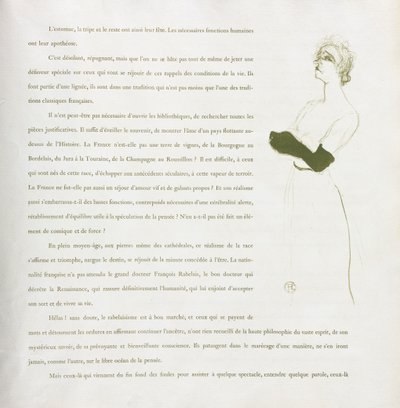 Yvette Guilbert - Französische Serie: Nr. 10 von Henri de Toulouse Lautrec
