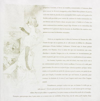 Yvette Guilbert-Französische Serie: Nr. 6, 1894 von Henri de Toulouse Lautrec