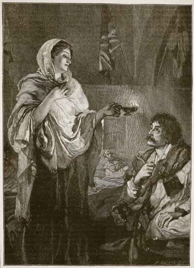 Florence Nightingale im Krankenhaus von Scutari, Illustration aus 
