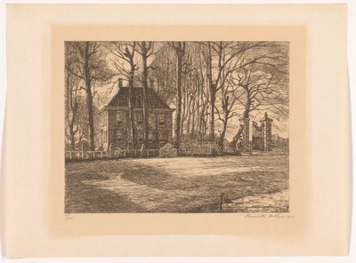 Landhaus zwischen den Bäumen von Henriëtte de Vries (signed by artist)