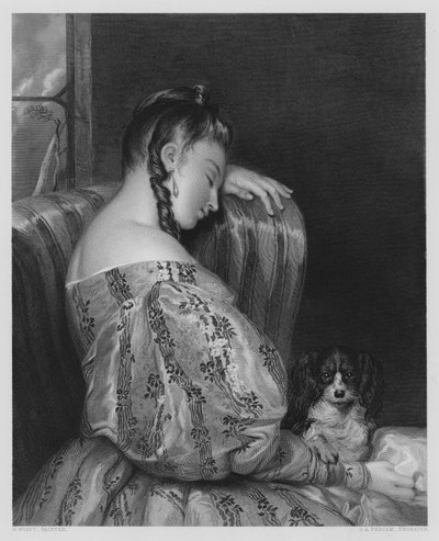 Die schöne Schläferin, nach dem Bild in der Vernon-Galerie (Gravur) von Henry (after) Wyatt