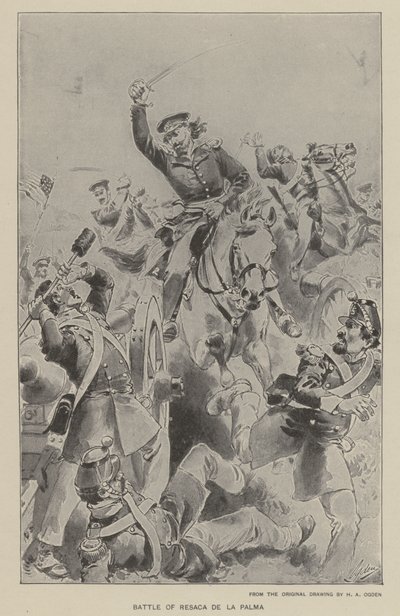 Schlacht von Resaca de la Palma von Henry Alexander (after) Ogden