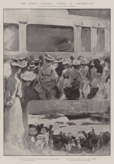 Die Reise des Königs, Szenen in Portsmouth von Henry Charles Seppings Wright