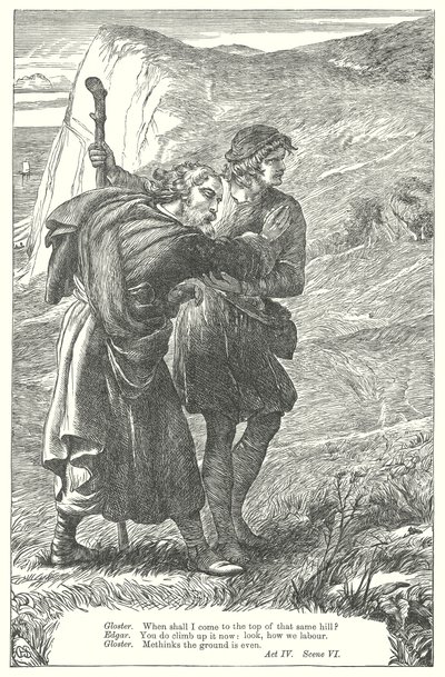 König Lear (Gravur) von Henry Courtney (after) Selous