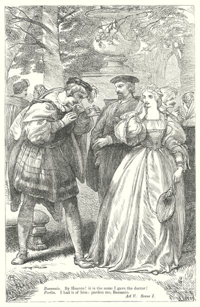 Der Kaufmann von Venedig (Gravur) von Henry Courtney (after) Selous