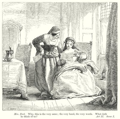 Die lustigen Weiber von Windsor (Gravur) von Henry Courtney (after) Selous