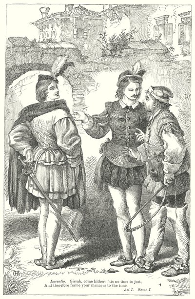 Der Widerspenstigen Zähmung (Gravur) von Henry Courtney (after) Selous