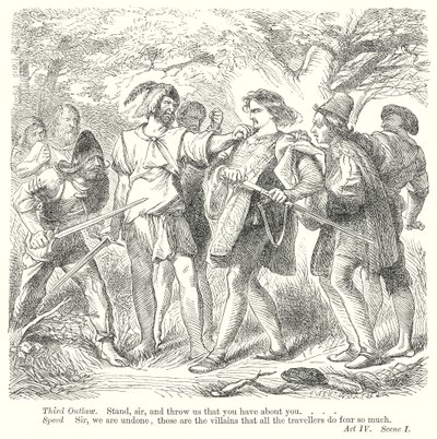 Die zwei Herren aus Verona (Gravur) von Henry Courtney (after) Selous