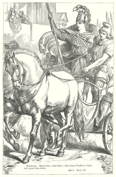 Troilus und Cressida von Henry Courtney (after) Selous