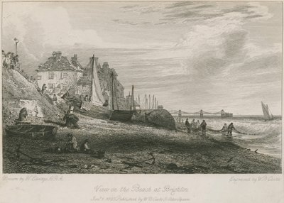 Ansicht des Strandes von Brighton von Henry Edridge