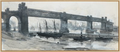 Schiffskanal, Runcorn Brücke von Henry Edward Tidmarsh