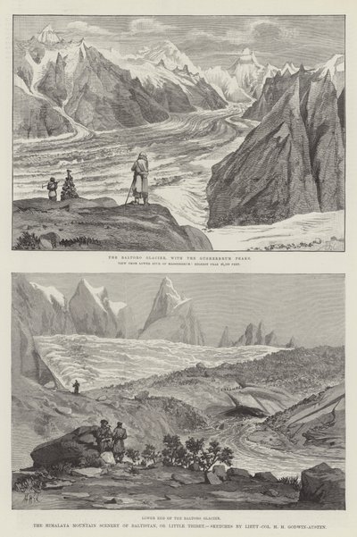 Die Himalaya-Berglandschaft von Baltistan, oder Klein-Tibet von Henry Haversham Godwin Austen