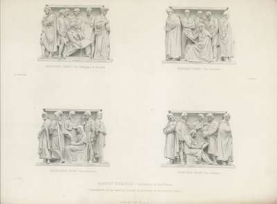 Skulpturen auf dem Podium des Albert Memorial von Henry Hugh Armstead