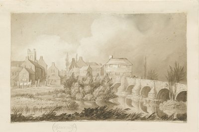 Burton-upon-Trent Brücke und Stadt von Henry James Noyes
