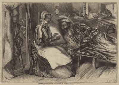 Weihnachtsbarmherzigkeit, Innenansicht eines Krankenhauses im Osten von Henry James Townsend