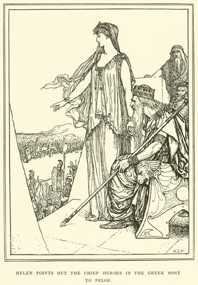Helena zeigt Priamos die wichtigsten Helden im griechischen Heer von Henry Justice Ford