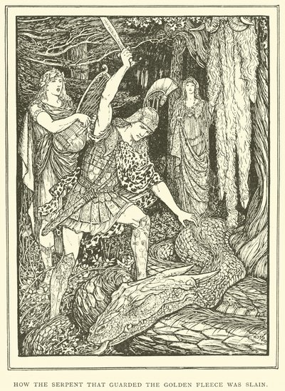 Wie die Schlange, die das Goldene Vlies bewachte, getötet wurde von Henry Justice Ford