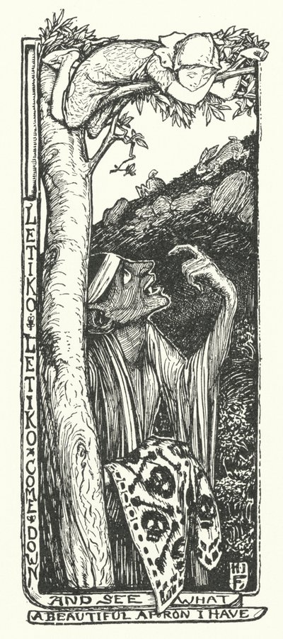 Letiko Letiko, komm herunter und sieh, was für eine schöne Schürze ich habe von Henry Justice Ford