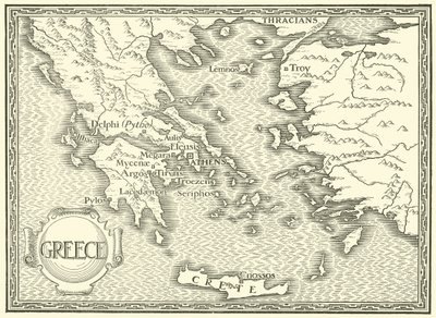 Karte von Griechenland von Henry Justice Ford