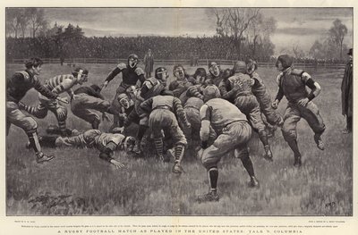 Ein Rugby-Fußballspiel, wie es in den Vereinigten Staaten gespielt wird, Yale gegen Columbia von Henry Marriott Paget