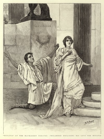Hypatia im Haymarket Theatre, Philammon erklärt seine Liebe zu Hypatia von Henry Marriott Paget