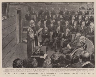 Sir William MacCormac hält die Hunterian Oration vor dem Prinzen von Wales von Henry Marriott Paget