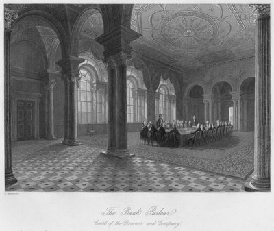Die Bankstube. Gericht des Gouverneurs und der Gesellschaft, ca. 1841 von Henry Melville