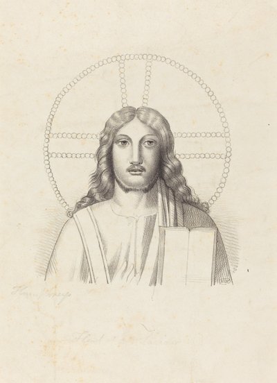 Kopf unseres Erlösers, aus Arringhis "Roma Subterranea" von Henry Noel Humphreys after John Flaxman