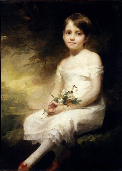 Porträt von Nancy Graham oder kleines Mädchen mit Blumen von Henry Raeburn