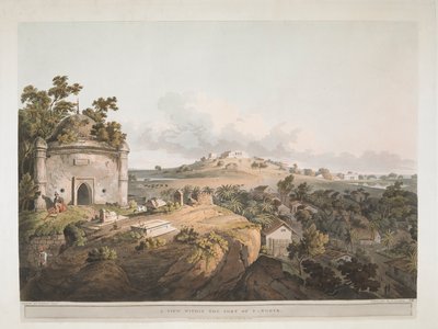 Eine Ansicht innerhalb der Festung von Monghyr von Henry Salt
