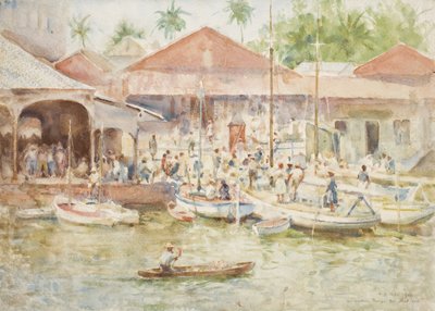 Der Markt, Belize, Britisch-Honduras, 1924 von Henry Scott Tuke