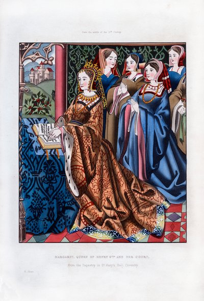 Margarete, Königin von Heinrich VI., und ihr Hof, Mitte des 15. Jahrhunderts von Henry Shaw