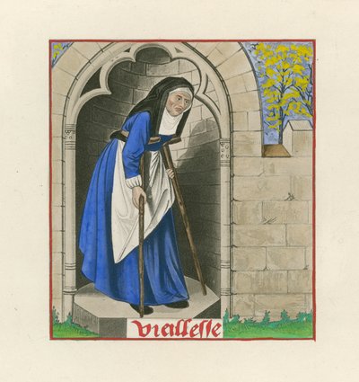 Das Alter, aus der Romanze der Rose, ca. 1480 von Henry Shaw